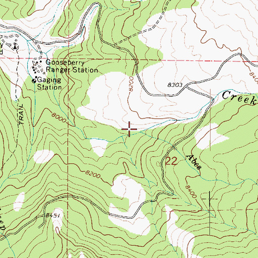Topographic Map of Abes Creek, UT