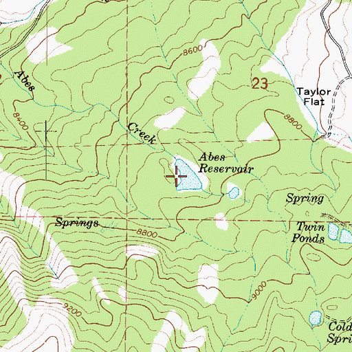 Topographic Map of Abes Reservoir, UT