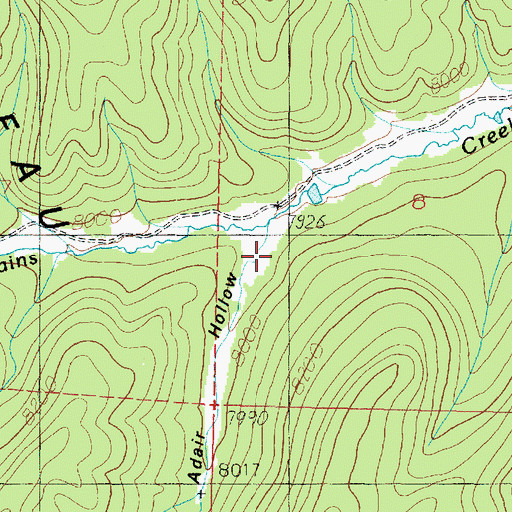 Topographic Map of Adair Hollow, UT