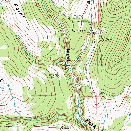 Topographic Map of Adams Hollow, UT