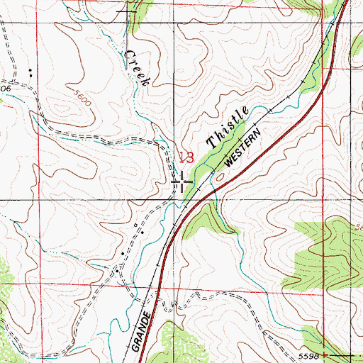 Topographic Map of Aggie Creek, UT