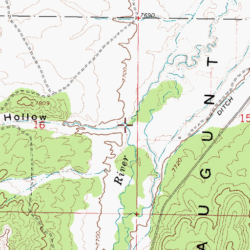 Topographic Map of Ahlstrom Hollow, UT