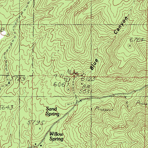 Topographic Map of Ahlstrom Mine, UT