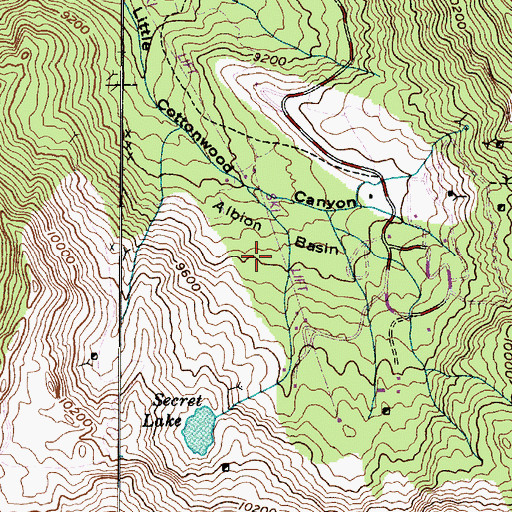 Topographic Map of Albion Basin, UT