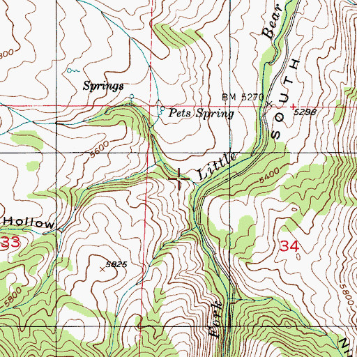 Topographic Map of Alex Beard Hollow, UT