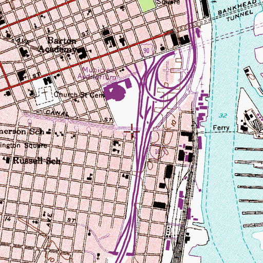 Topographic Map of South Franklin Presbyterian Church, AL