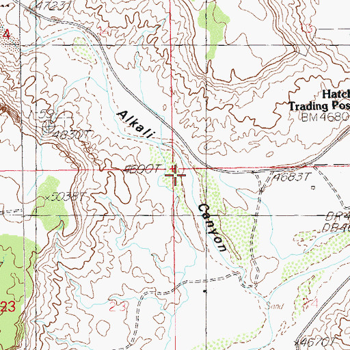 Topographic Map of Alkali Canyon, UT