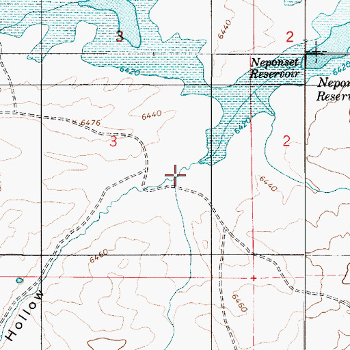 Topographic Map of Alkali Hollow, UT