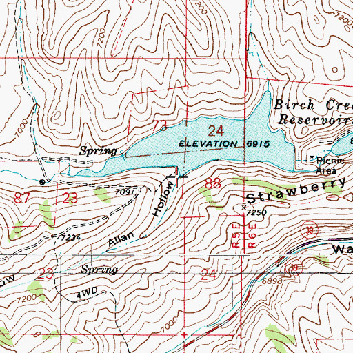 Topographic Map of Allan Hollow, UT