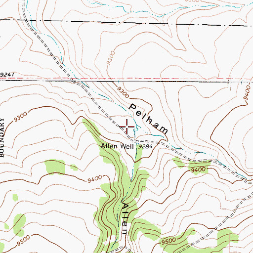 Topographic Map of Allen Well Draw, UT