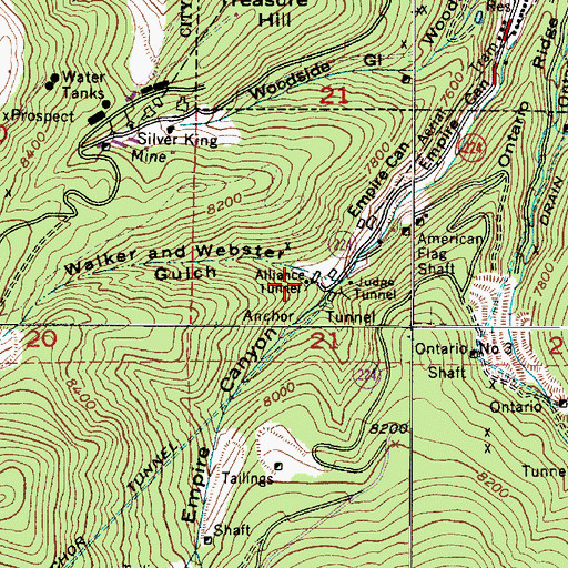 Topographic Map of Alliance Tunnel, UT