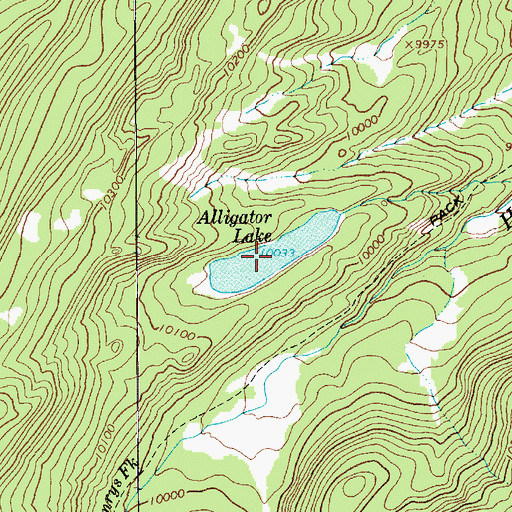 Topographic Map of Alligator Lake, UT