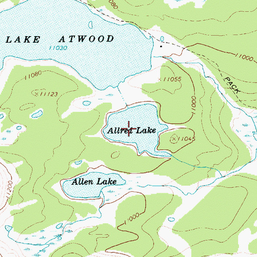 Topographic Map of Allred Lake, UT