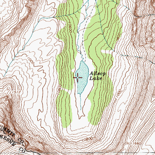 Topographic Map of Allsop Lake, UT