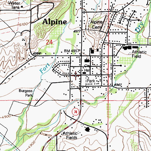Topographic Map of Alpine, UT