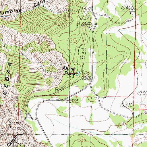 Topographic Map of Alpine Pond, UT