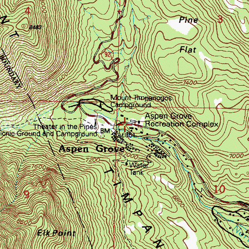 Topographic Map of Alpine Summer School, UT