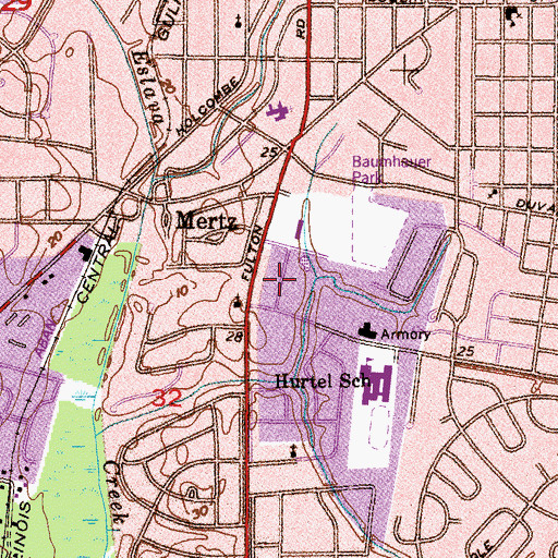 Topographic Map of Southwestern State Technical College, AL