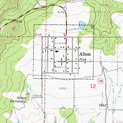 Topographic Map of Alton, UT