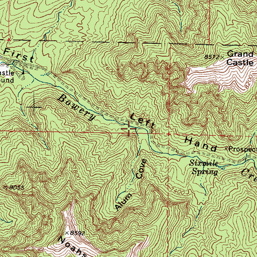 Topographic Map of Alum Cove, UT