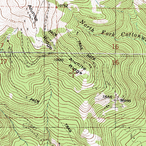 Topographic Map of Alunite Ridge, UT