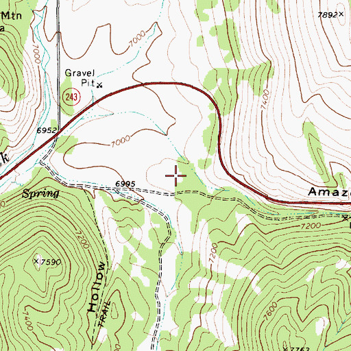 Topographic Map of Amazon Hollow, UT