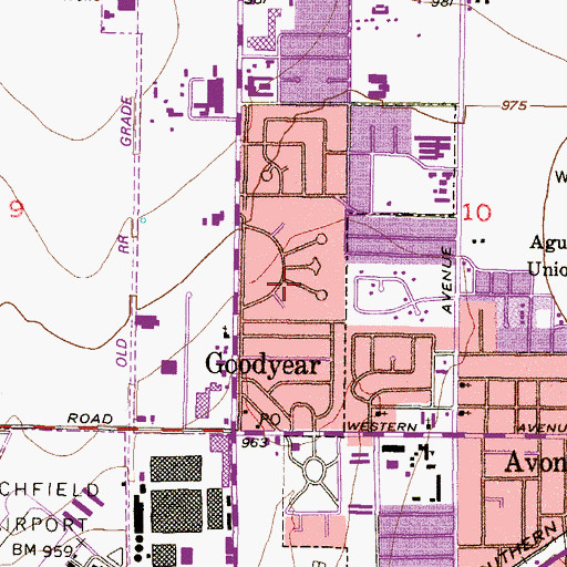 Topographic Map of Cresenta Park, AZ