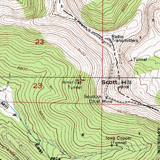 Topographic Map of American Tunnel, UT