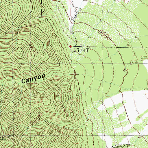 Topographic Map of Amos Canyon, UT