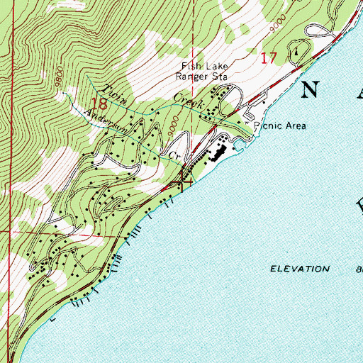 Topographic Map of Anderson Creek, UT