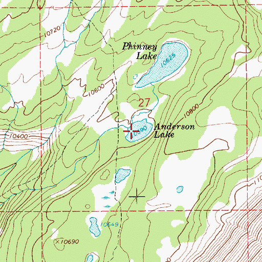 Topographic Map of Anderson Lake, UT