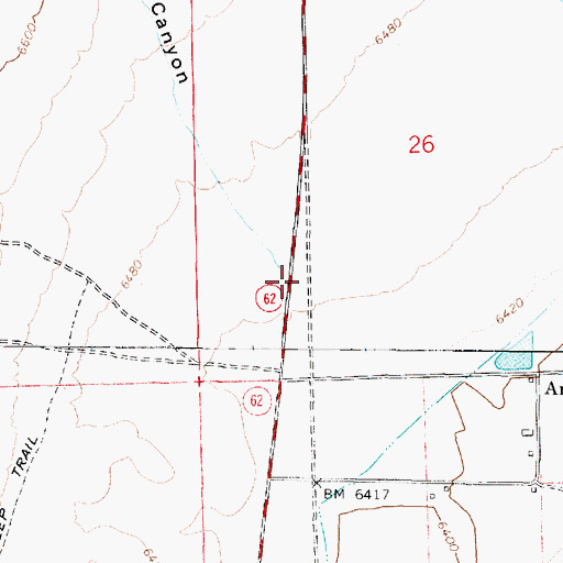 Topographic Map of Andy Canyon, UT