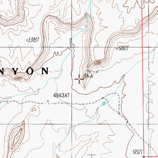 Topographic Map of Andy Miller Flats, UT