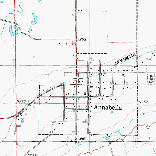 Topographic Map of Annabella, UT