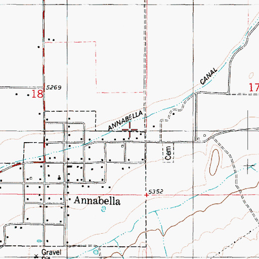 Topographic Map of Annabella Canal, UT
