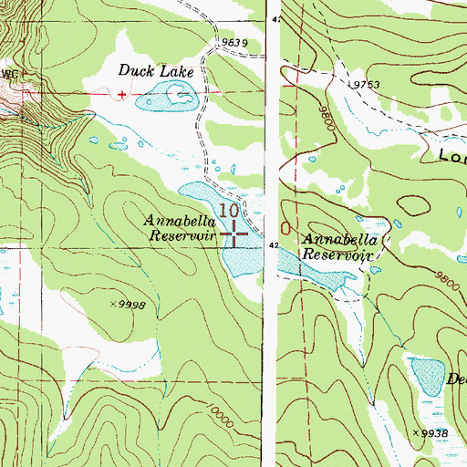 Topographic Map of Annabella Reservoir, UT