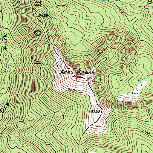 Topographic Map of Ant Knolls, UT