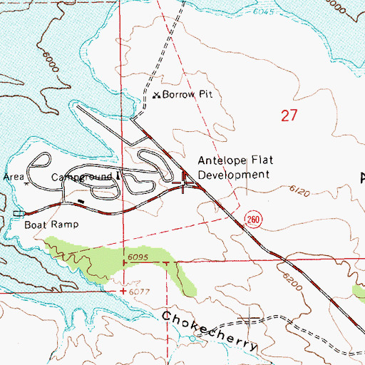 Topographic Map of Antelope Flat Development, UT