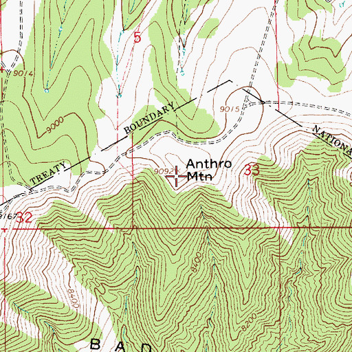 Topographic Map of Anthro Mountain, UT