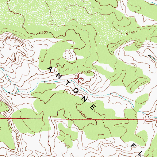 Topographic Map of Antone Flat, UT