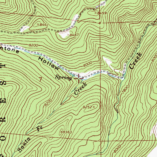 Topographic Map of Antone Hollow, UT