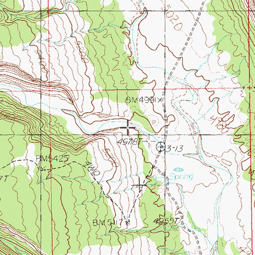 Topographic Map of Arch Canyon, UT