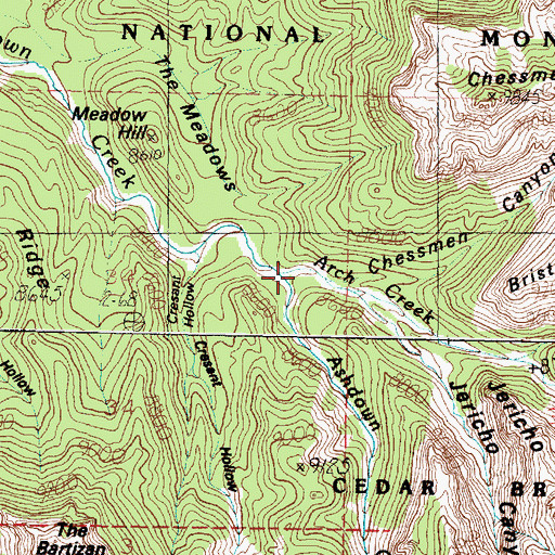 Topographic Map of Arch Creek, UT