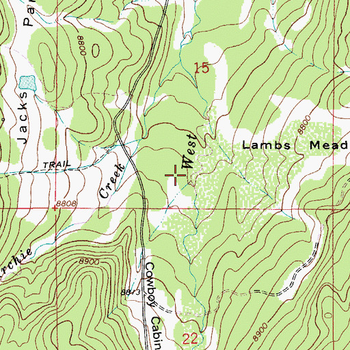 Topographic Map of Archie Creek, UT