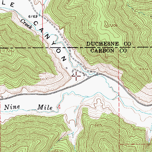 Topographic Map of Argyle Canyon, UT