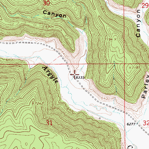 Topographic Map of Arnolds Canyon, UT