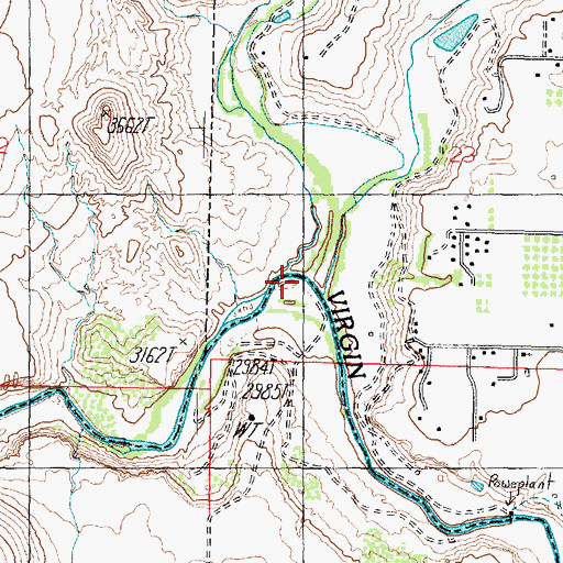 Topographic Map of Ash Creek, UT