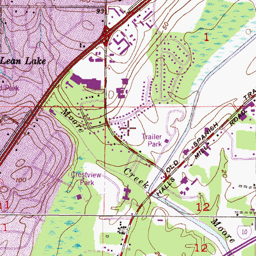 Topographic Map of Spring Valley, AL
