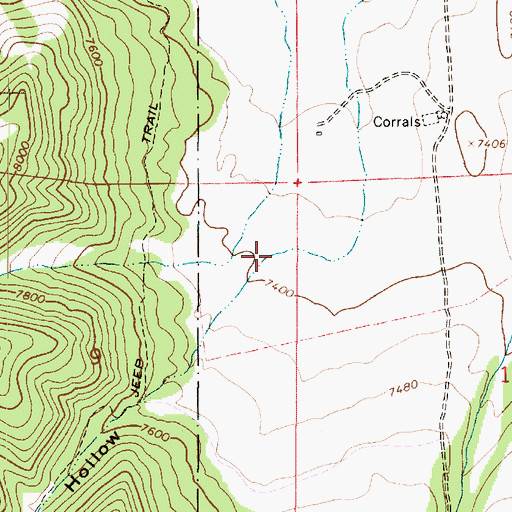 Topographic Map of Aspen Hollow, UT