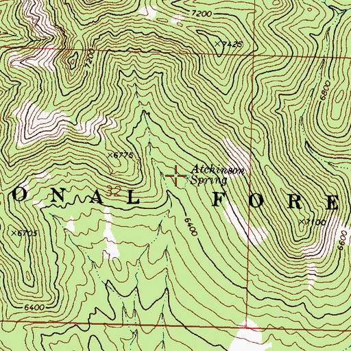 Topographic Map of Atchinson Spring, UT